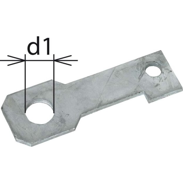 Dehn 923222 Anschlussbügel IF3 gerade Bohrdurchmesser d1 22 mm AB EXFS IF3 G 22