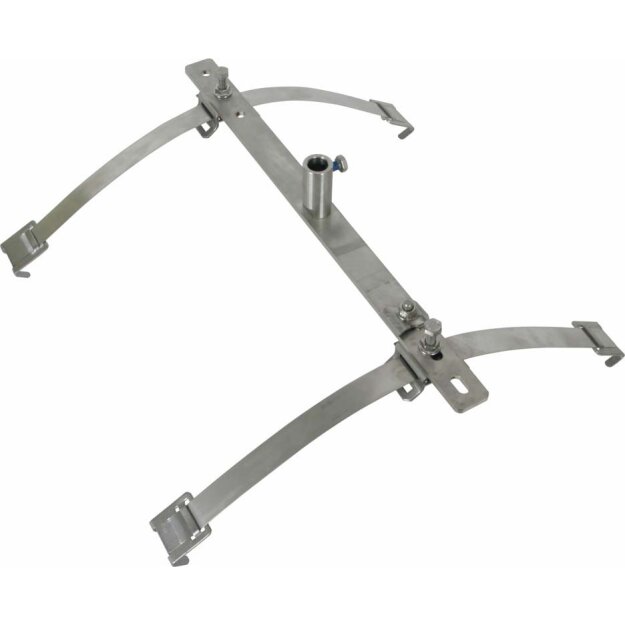 Dehn 123116 Halter 2-fach mit Spannband NIRO für First - und Gratsteine mit Buchse D 16/10mm HA 16 2F FG120.300 V2A