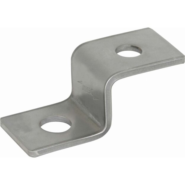 Dehn 390499 Endstück Z-Form mit je 1 Bohrung D 10,5mm und D 12,5mm NIRO ES ZF 2XB18 V2A