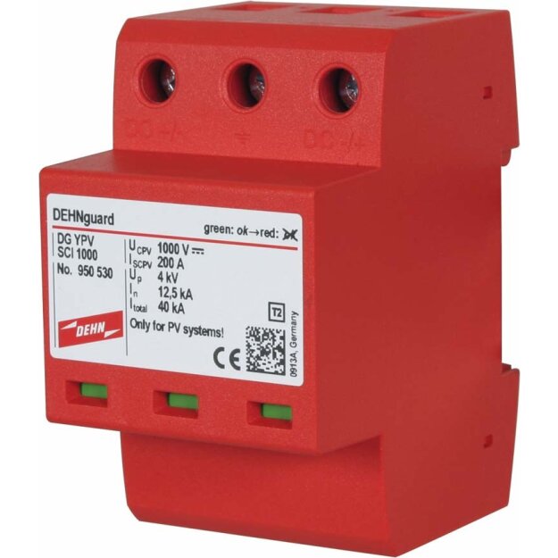 Dehn 950530 Überspannungsableiter Typ 2 DEHNguard Mehrpolig für PV-Anlagen bis 1000V DC DG YPV SCI 1000