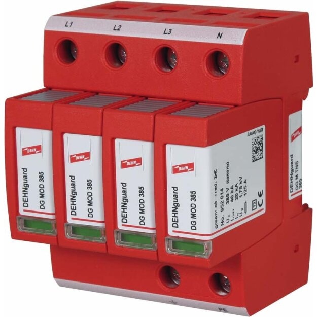 Dehn 952404 Überspannungsableiter Typ 2 DEHNguard M 4-polig für TN-S-Systeme DG M TNS 385