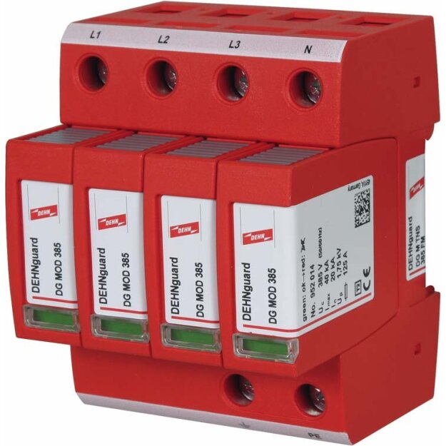 Dehn 952409 Überspannungsableiter Typ 2 DEHNguard M 4-polig für TN-S-Systeme DG M TNS 385 FM