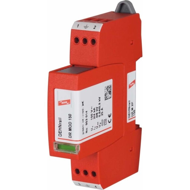 Dehn 953204 Überspannungsableiter Typ 3 DEHNrail M 2-polig 150V für Industrieelektronik DR M 2P 150