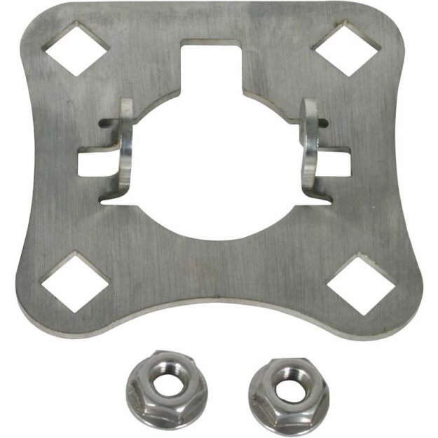 Dehn 819288 Anschlussplatte NIRO für Stützrohre D 50mm für 4 HVI-Anschlusselemente AP SR D50 4AE HVI V2A