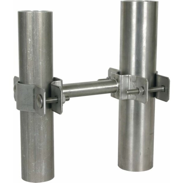 Dehn 105162 Befestigungsschelle für Rohre D 40mm / D 45-65mm mit Distanzstück L 95mm NIRO BSC D40 DS95 D45.65 V2A