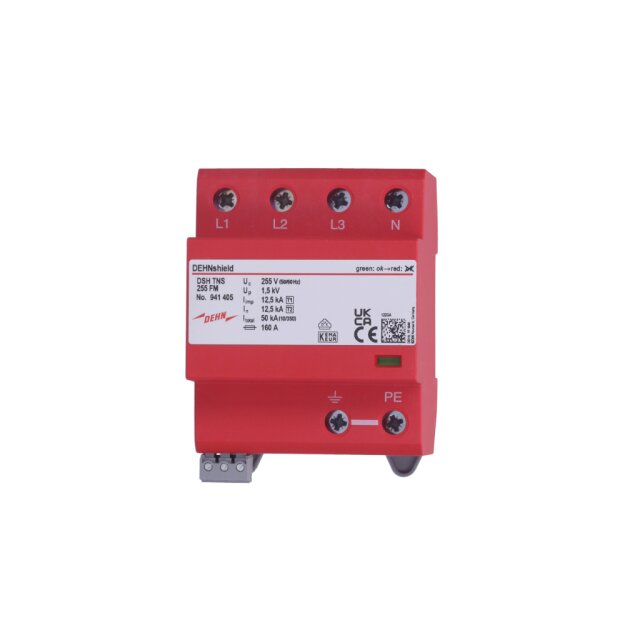 Dehn 941405 Anwendungsopt. Kombi-Ableiter DEHNshield Typ 1+2 für dreiphasige TN-S-Systeme DSH TNS 255 FM