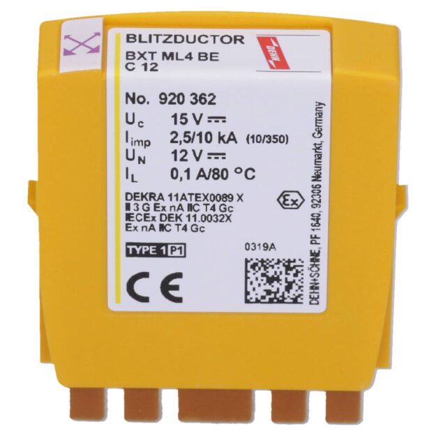 Dehn 920362 Kombiableiter-Modul für 2 Doppeladern BLITZDUCTOR XT mit LifeCheck BXT ML4 BE C 12