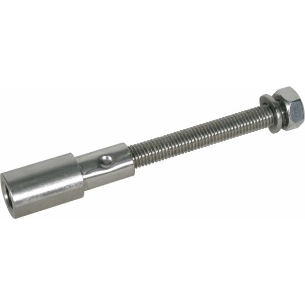 Dehn 478699 Gewindeadapter M10/10 L 130mm NIRO (V4A) mit Mutter und Federring für Erdungsfestp. GAD EFP M10 10 L130 V4A