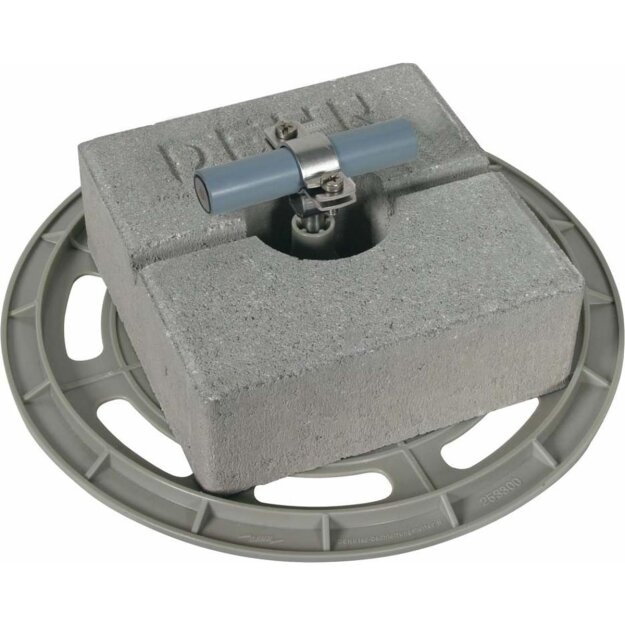 Dehn 253229 Dachleitungshalter mit Grundplatte und Betonstein für HVI-Leitung 20-23mm -SET- DLH ZS 20 23 V2A 4.7KG BES180 GP300 K