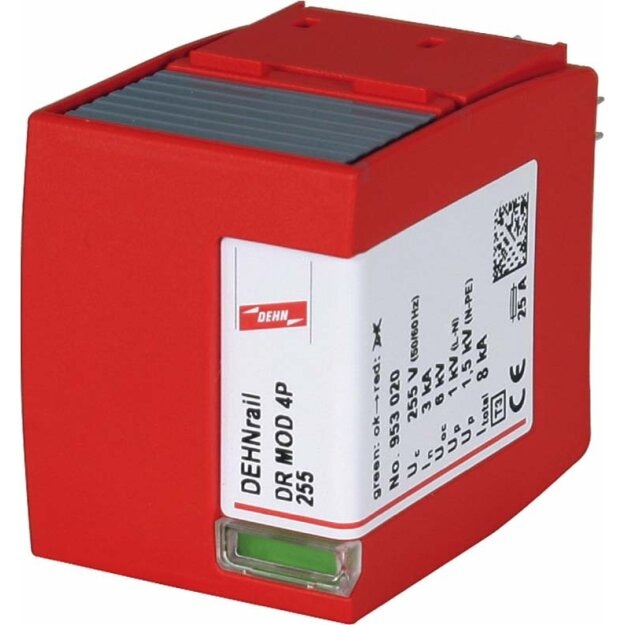 Dehn 953020 Überspannungsableiter Typ 3 Schutzmodul 4-polig 255V für DEHNrail M DR MOD 4P 255