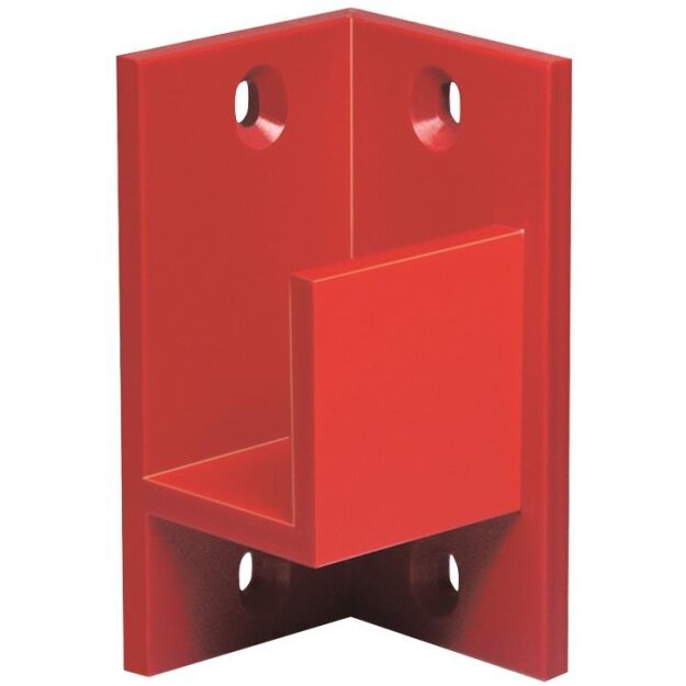 Dehn 700098 Halter für Absperrbalken 32x46 Kunststoff für Wandbefestigung (1 Pack = 2 Stück) H AB 32 46 K