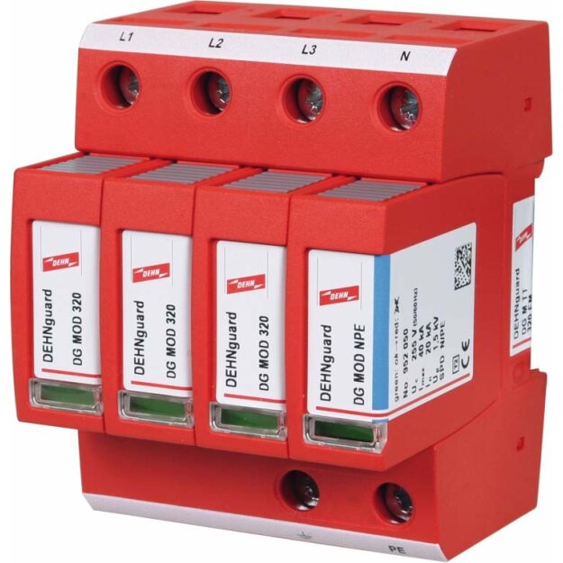 Dehn 952325 Überspannungsableiter Typ 2 DEHNguard M 4-polig für TT- und TN-S-Systeme DG M TT 320 FM