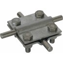 Dehn 318219 Kreuzstück NIRO (V4A) für 2x Rd...