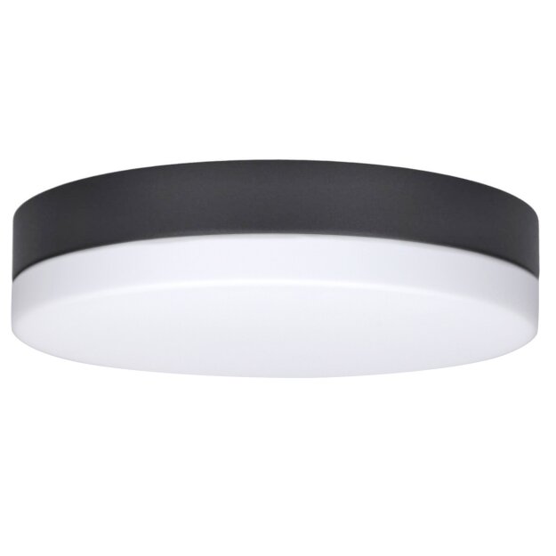 Bega 33680K4 LED-Decken und Wandleuchte mit Opalglas Grafit 4000 K