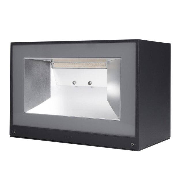 Bega 33379AK3 LED-Wandfluter zweiseitiger Lichtaustritt Silber 3000 K