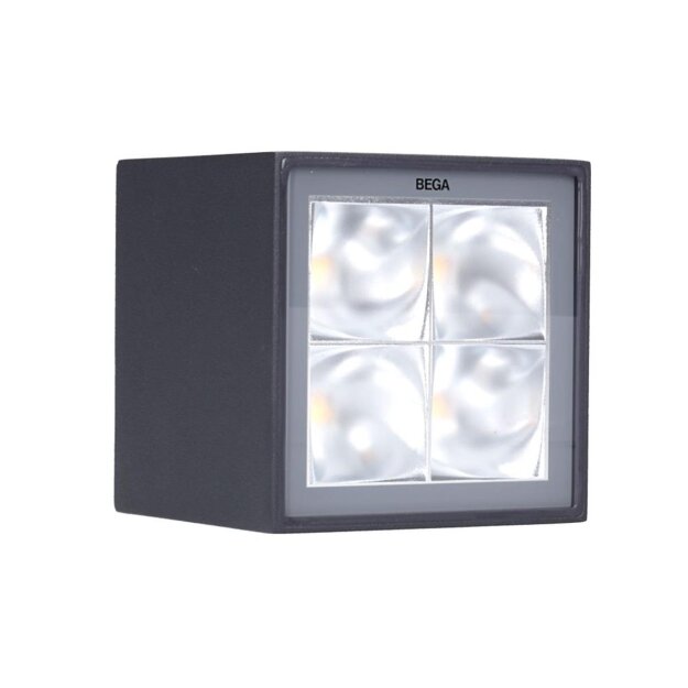Bega 66157K3 Kompakttiefstrahler für den Innen- & Außenbereich Grafit 3000 K