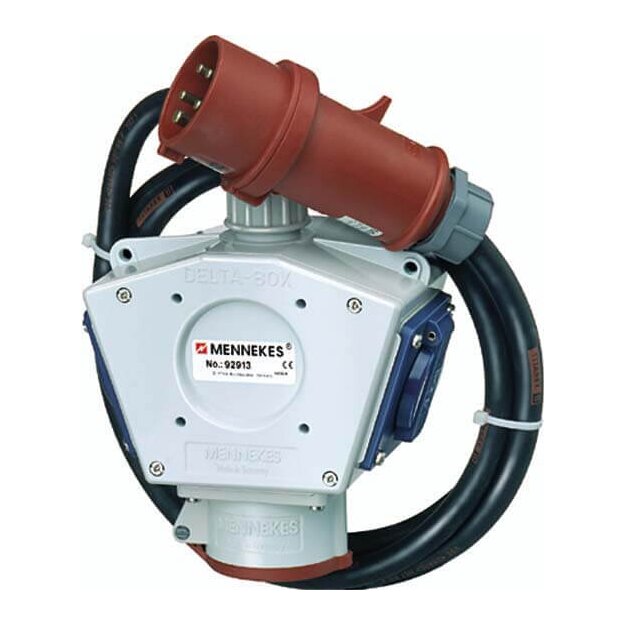 Mennekes DELTA-BOX 16A 5P 2xSchuko 2m Leitung 92913