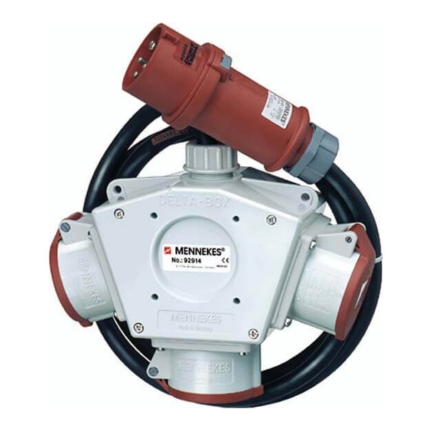 Mennekes DELTA-BOX 3xCEE 16A 5P 2m Zuleitung 92914