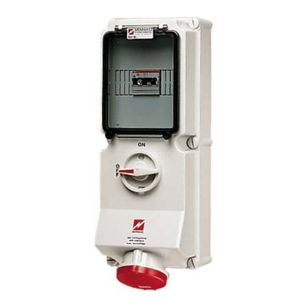 Mennekes Wanddose DUO 63A 4p 6h 400V IP44 7221