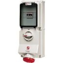 Mennekes Wanddose DUO 63A 4p 6h 400V IP44 7221