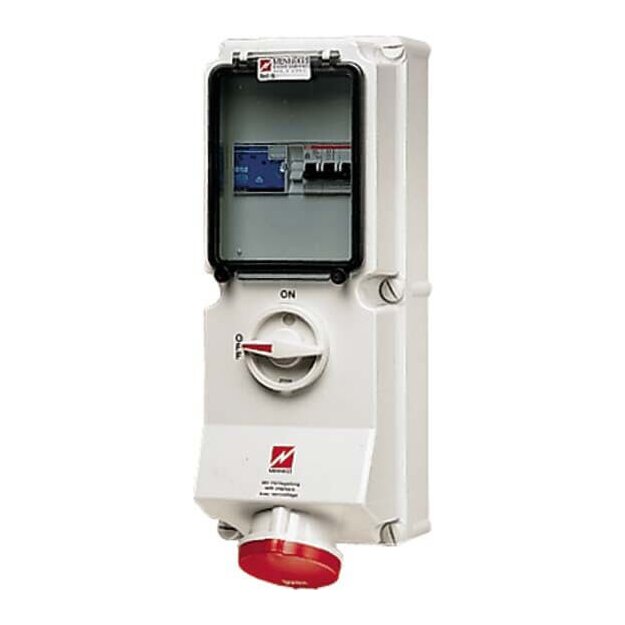 Mennekes Wanddose DUO 63A 5p 6h 400V IP44 7235