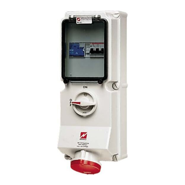 Mennekes Wanddose DUO 32A 5p 6h 400V IP44 7233