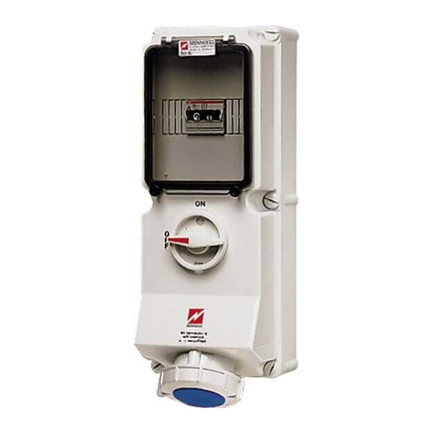 Mennekes Wanddose DUO 16A 3p 6h 230V IP67 7238