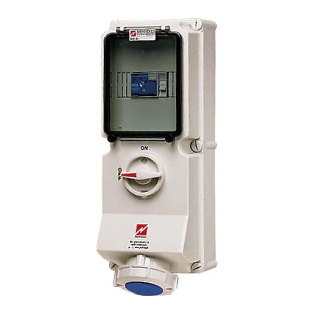 Mennekes Wanddose DUO 16A 3p 6h 230V IP67 7245