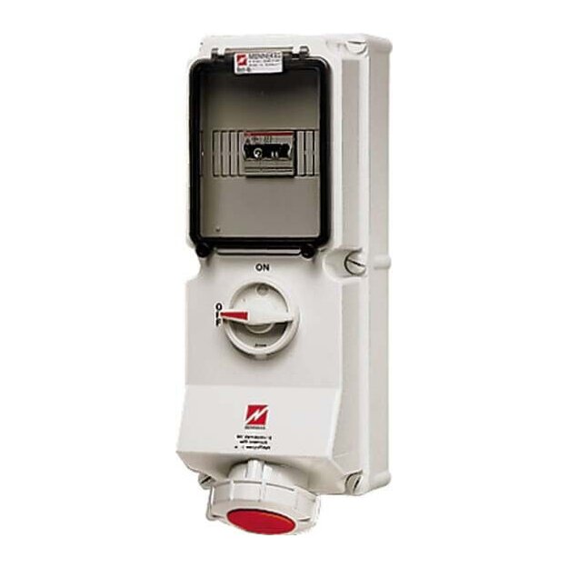 Mennekes Wanddose DUO 63A 5p 6h 400V IP67 7244