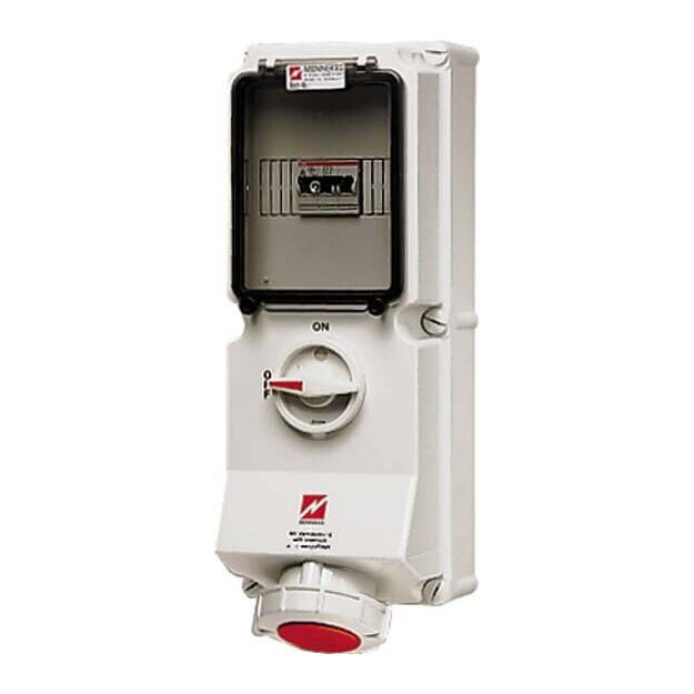 Mennekes Wanddose DUO 63A 4p 6h 400V IP67 7243