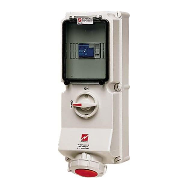 Mennekes Wanddose DUO 63A 4p 6h 400V IP67 7250