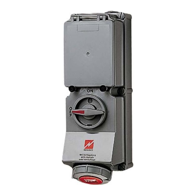 Mennekes Wanddose DUO HW/VN 63A 5p 6h 400V IP67 7302