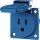 Mennekes NEMA-Anbau-Steckdose 15A 2p+E 125V blau 10087