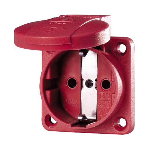 Mennekes Schuko-Anbau-Steckdose 16A 2p+E 230V Rot 11033