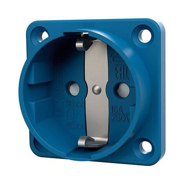 Mennekes Schuko-Anbau-Steckdose 16A 2p+E 230V Blau 11581