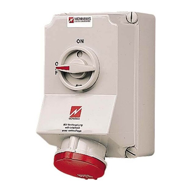 Mennekes Wanddose DUO 63A 4p 6h 400V IP44 5956AB