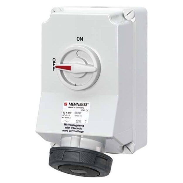 Mennekes Wanddose DUO 63A 5p 7h 500V IP67 5759A