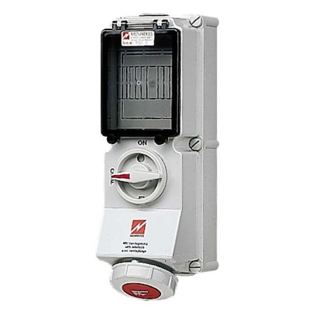 Mennekes Wanddose DUO HW/VN 32A 4p 3h 400-440V 5946A