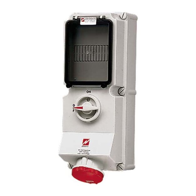 Mennekes Wanddose DUO 63A 4p 6h 400V IP44 6059A