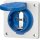 Mennekes Schuko-Anbau-Steckdose 75x75 Blau 11031F