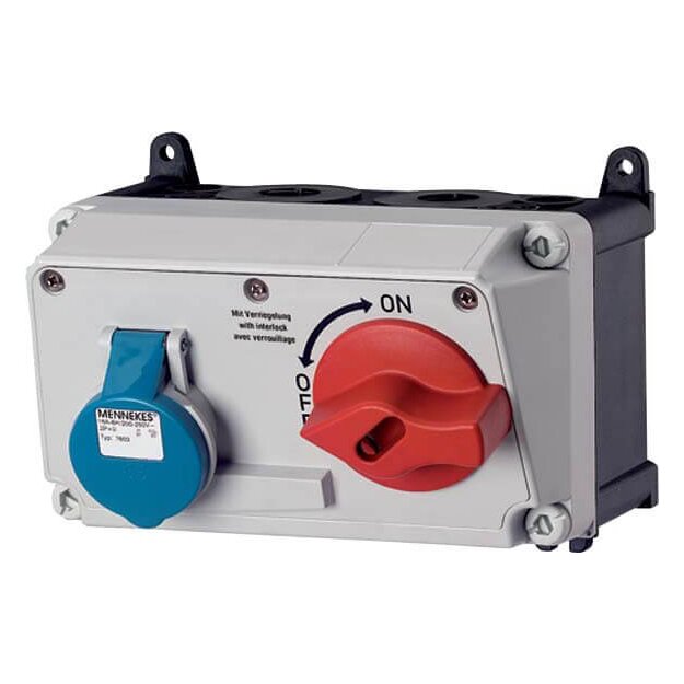 Mennekes Wanddose DUO 16A 3p 6h 230V IP44 7603