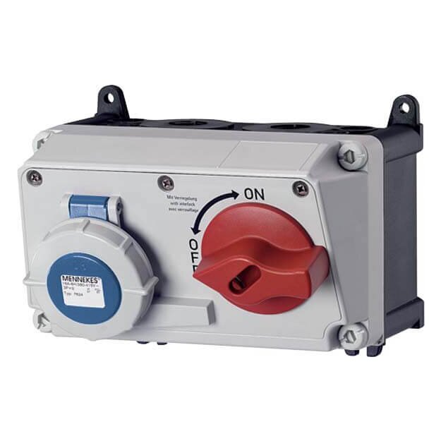Mennekes Wanddose DUO 16A 4p 9h 230V IP67 7623