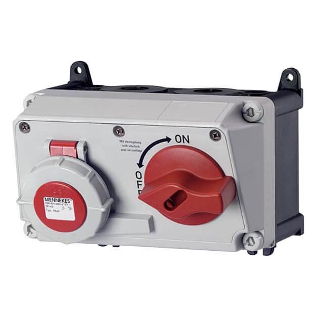 Mennekes Wanddose DUO 32A 5p 6h 400V IP67 7636