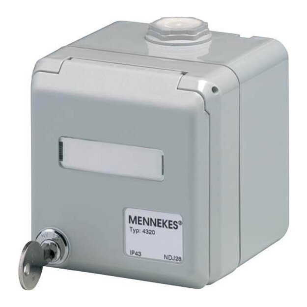 Mennekes Datendose Cepex Lichtgrau für 2 Module 4375G