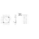 Mennekes Montageflansch Bohrloch 38x38mm für SCHUKO 19266106