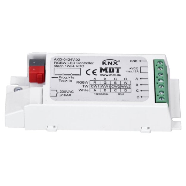 MDT AKD-0424V.02 RGBW LED Controller 4-fach, 4TE REG