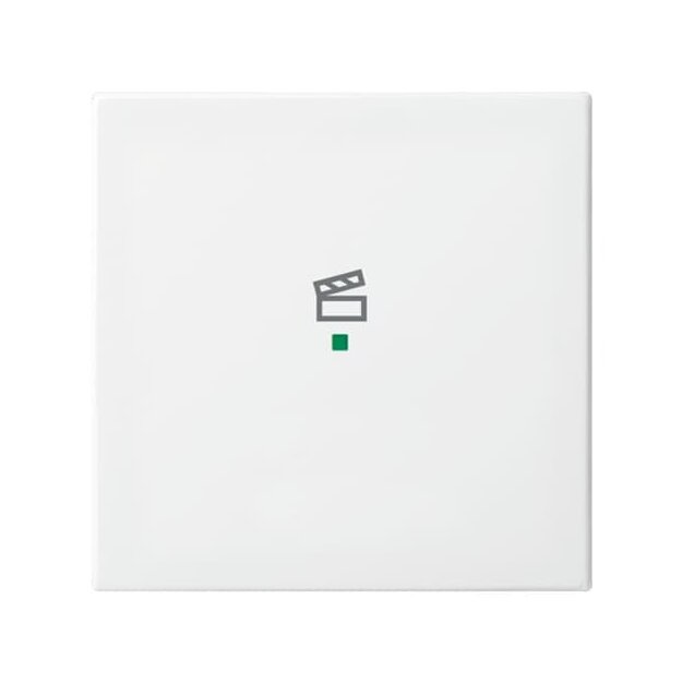 Busch-Jaeger 6233-10-914 Wippe 1-fach, mit Symbol "Szene" (Thermoplast) Alpinweiß 2CKA006220A0358
