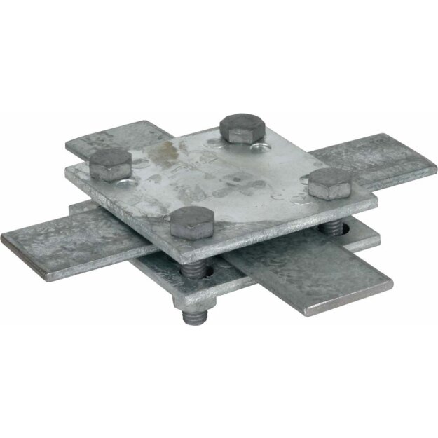 Dehn 320044 Kreuzstück St/tZn für Fl 30-40/30-40mm oder Zwischenplatte atte KS FL40 STTZN