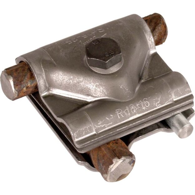 Dehn 308040 Maxi-MV-Klemme St/blank f. Rd 8-16 / 15-25mm m. Schraube M12x65mm