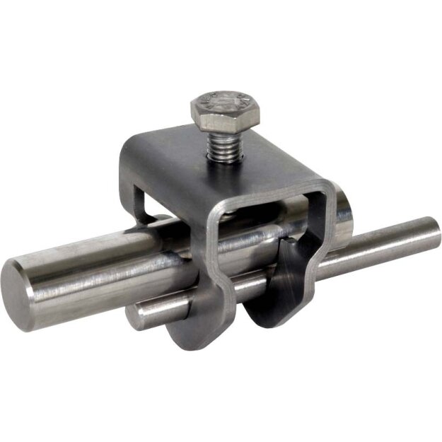 Dehn 630129 TE-Anschlussklemme NIRO (V4A) D 20mm für Rd 10mm Fl-30mm Einschraubentechnik AK ES TE 20 RD10 FL30 V4A